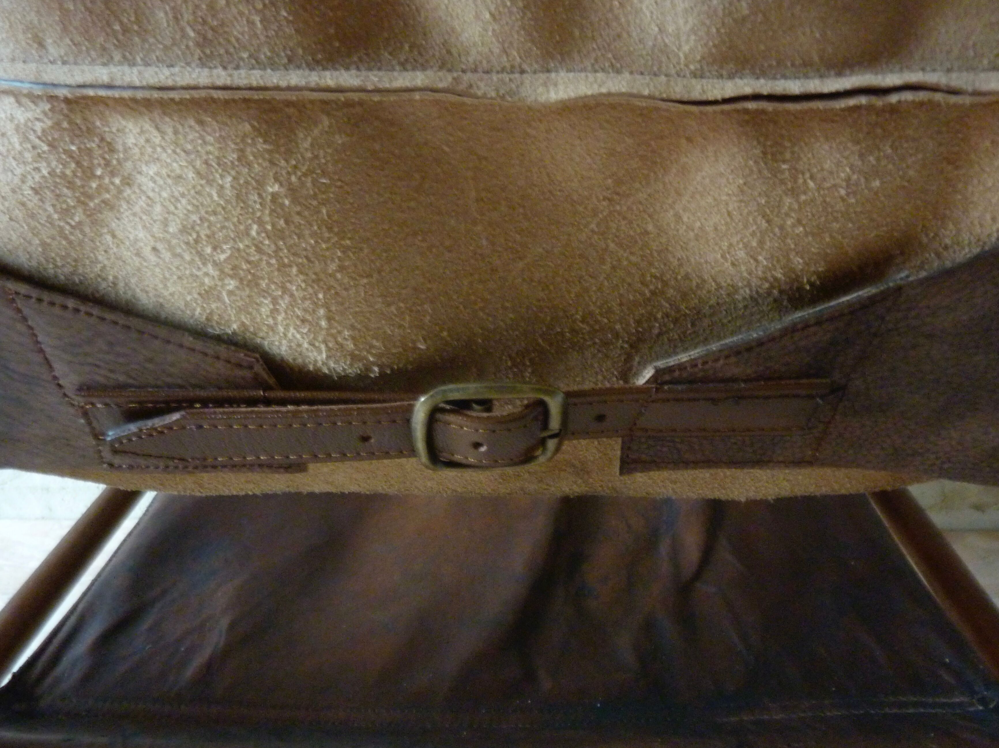 Chair called Safari wooden and leather, 1950s