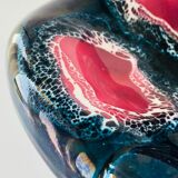 Empty hand oil blue pocket Vintage Vallauris