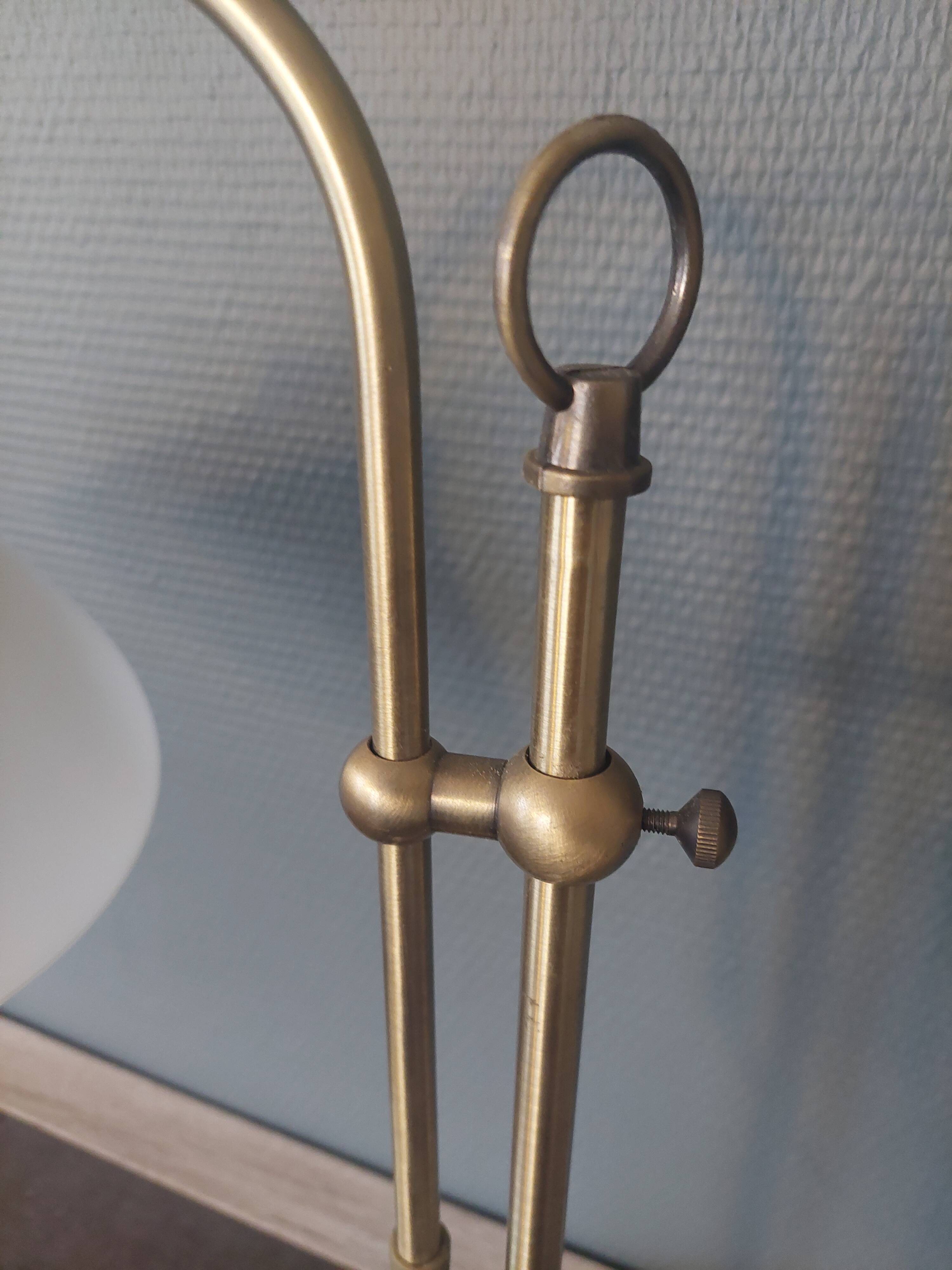 1970 desk lamp in adjustable period gilded brass