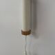 Vintage adjustable wall light, white lacquered metal and pine, Sweden, 1980.