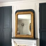 Mirror fireplace trumeau Louis philippe gilded, 105x77 cm