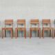 Set of six  art deco dining chairs