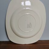 Plat assiette rectangle vintage salin France écailles Chambord motif géométrique