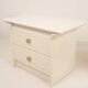 Pair of cream lacquered bedside tables by Pierre Cardin, 1980