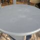 Table ronde Bauhaus double plateaux grise