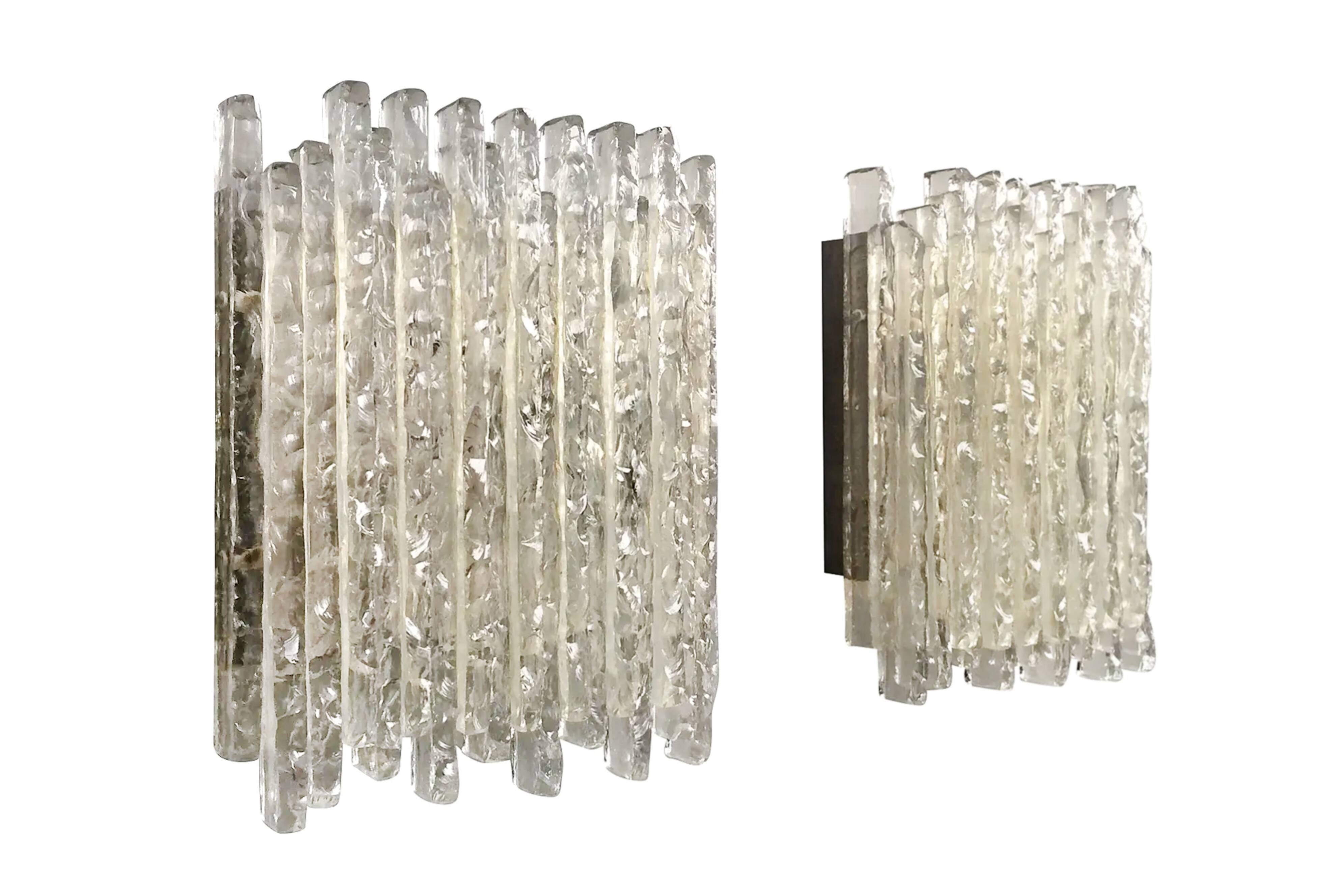 Rare set of two Poliarte Vesta wall lamps by Albano Poli