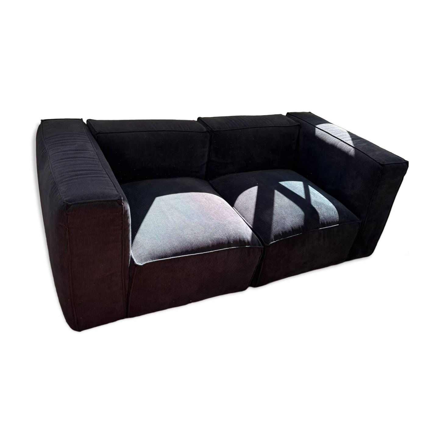 Canapé modulable AMPM en velours bleu