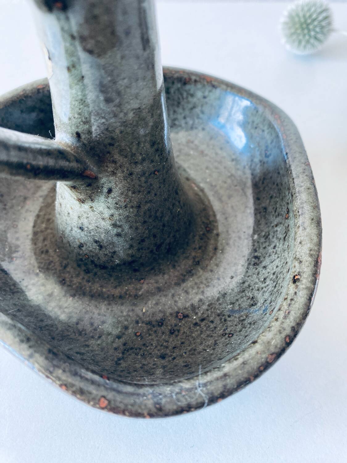 Stoneware candle holder