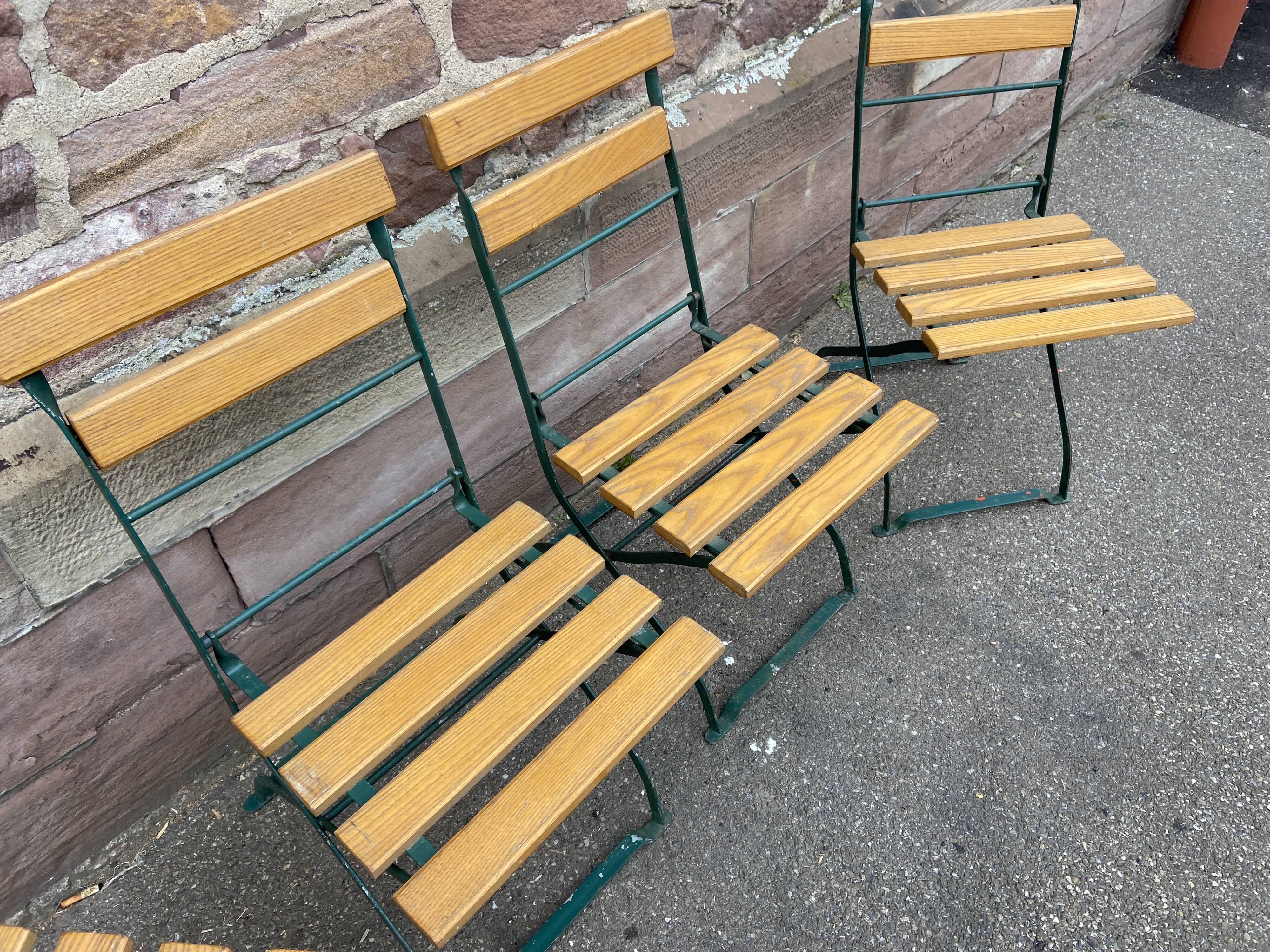 4 chaises de jardin terrasse pliantes vintage
