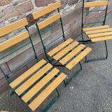 4 chaises de jardin terrasse pliantes vintage