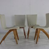 Set of four organic design dining chairs by G.J van Os
