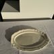 Large oval cream earthenware dish Sarreguemines France L44