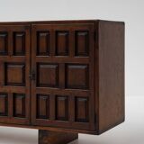 Spanish Dark Oak Sideboard, 1960s