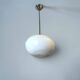 Art Deco oval white glass hanging lamp
