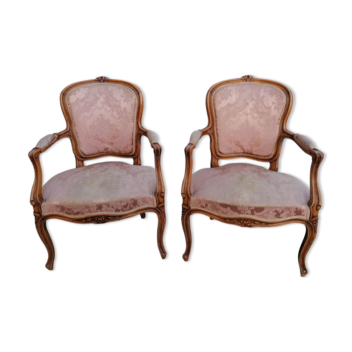 Paire de fauteuils Louis XV
