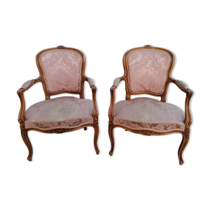 Paire de fauteuils Louis