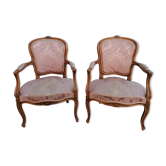 Paire de fauteuils Louis XV