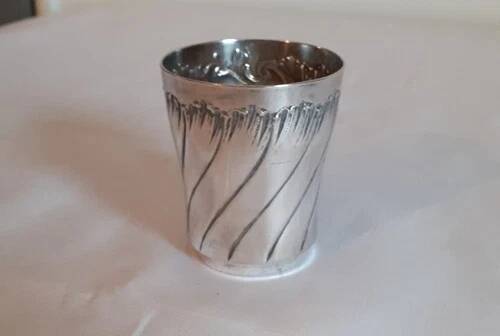 Antique Art Nouveau silver-plated cup