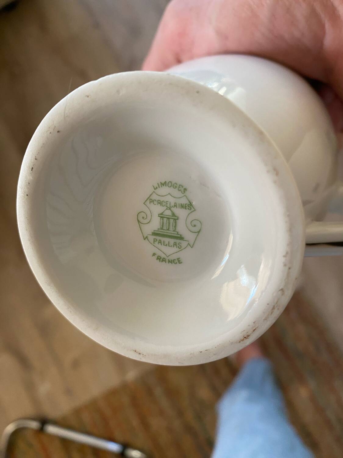 Sugar bowl and milk jug in Pallas Limoge porcelain