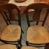 Set of 4 solid beech wood chairs