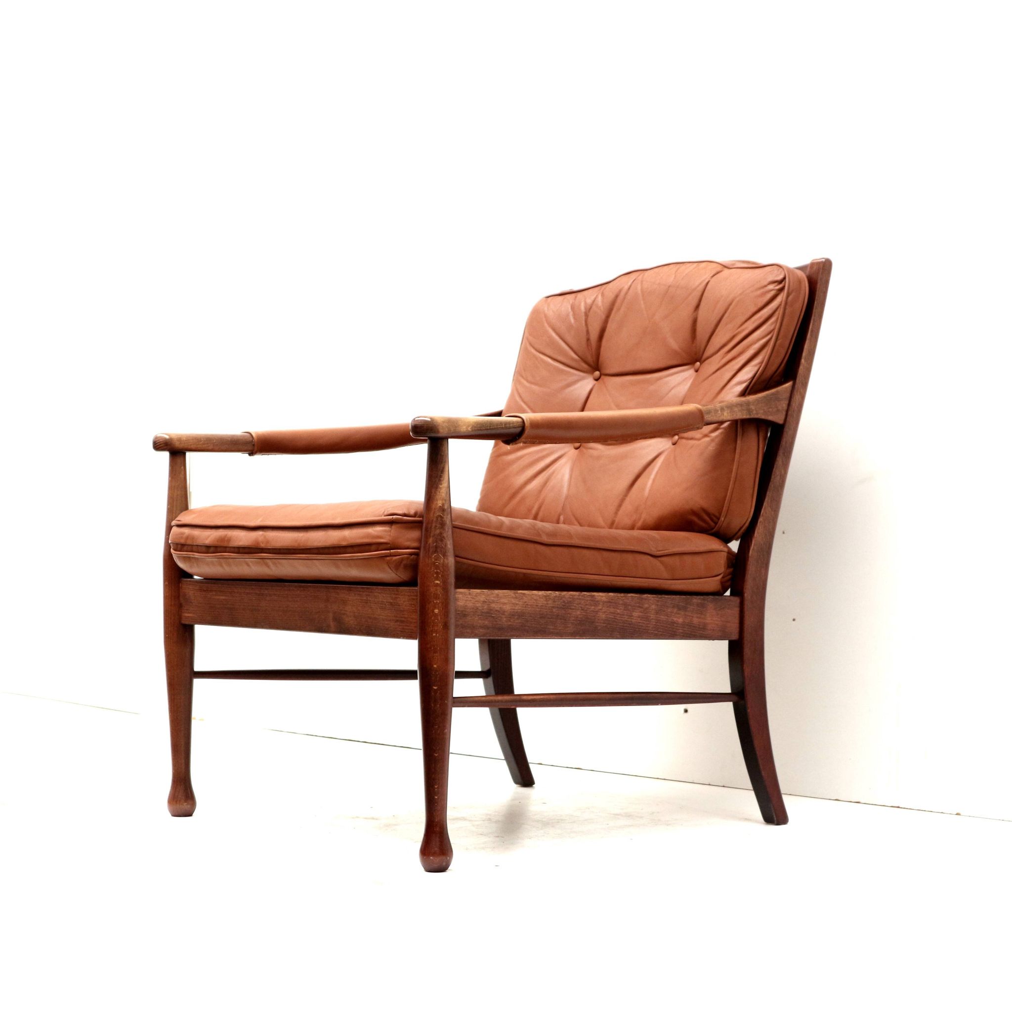 Vintage leather armchair from Ulferts Sweden made in the 1970s