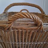 Old rattan laundry basket