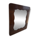 Czechoslovakian wall mirror with a wavy wooden frame, mid-century, 1940s