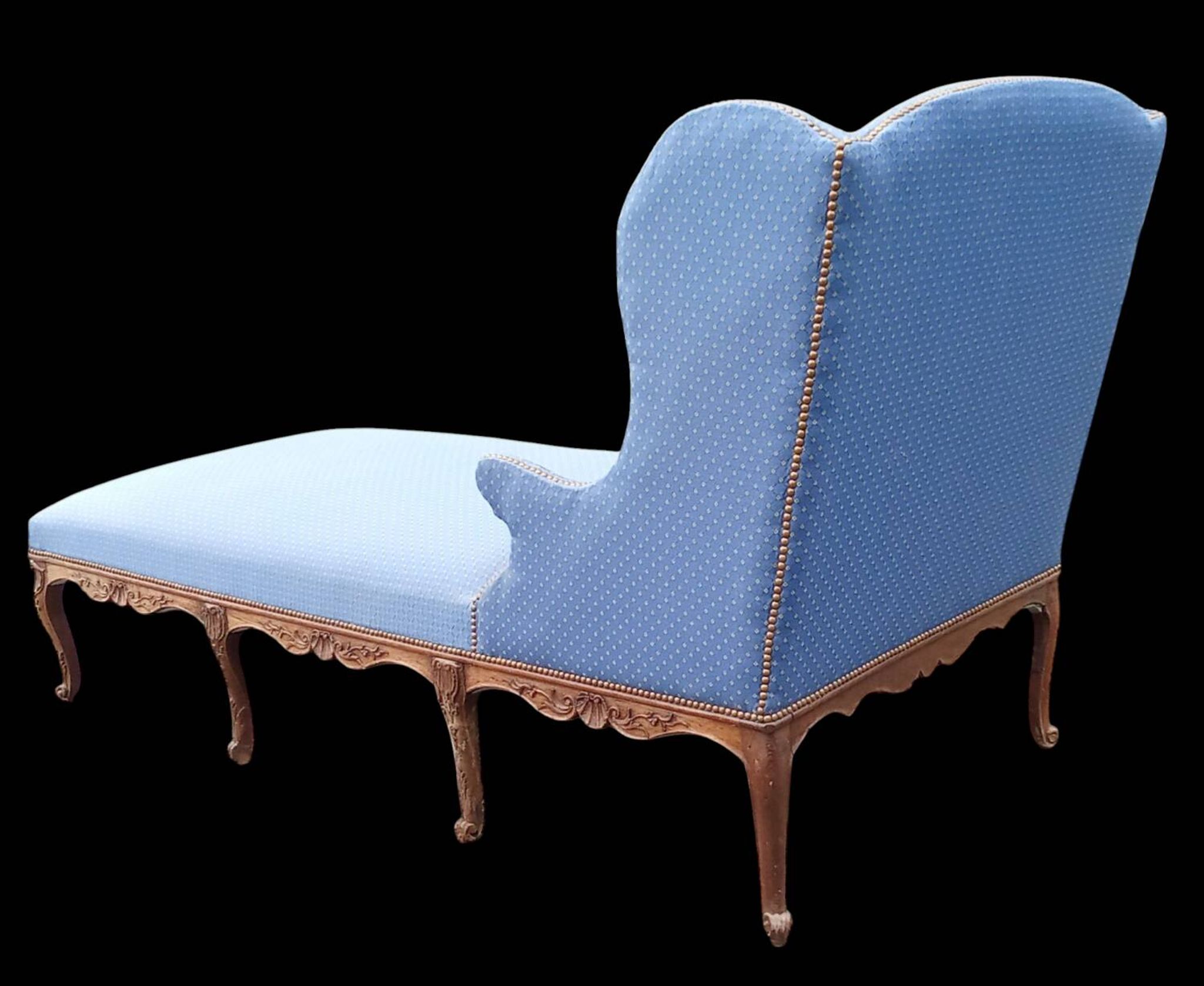 Ancienne méridienne duchesse chaise longue style Louis XV