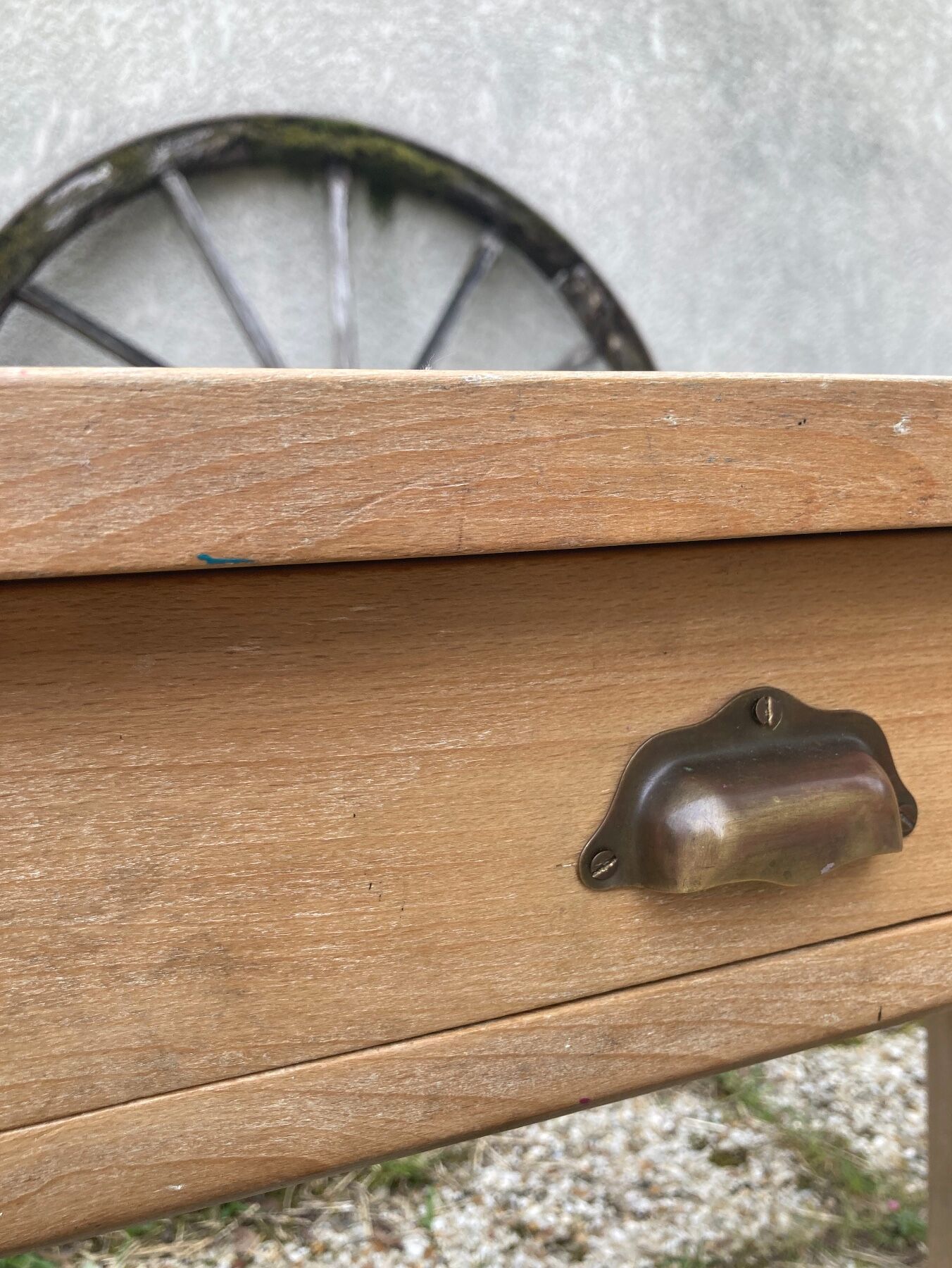 Antique solid wood desk