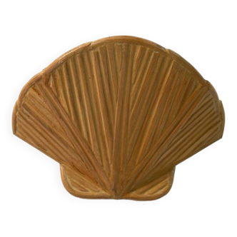 Lampe murale Clam Shell Pencil Reed Mid-Century Modern, applique murale Clam
