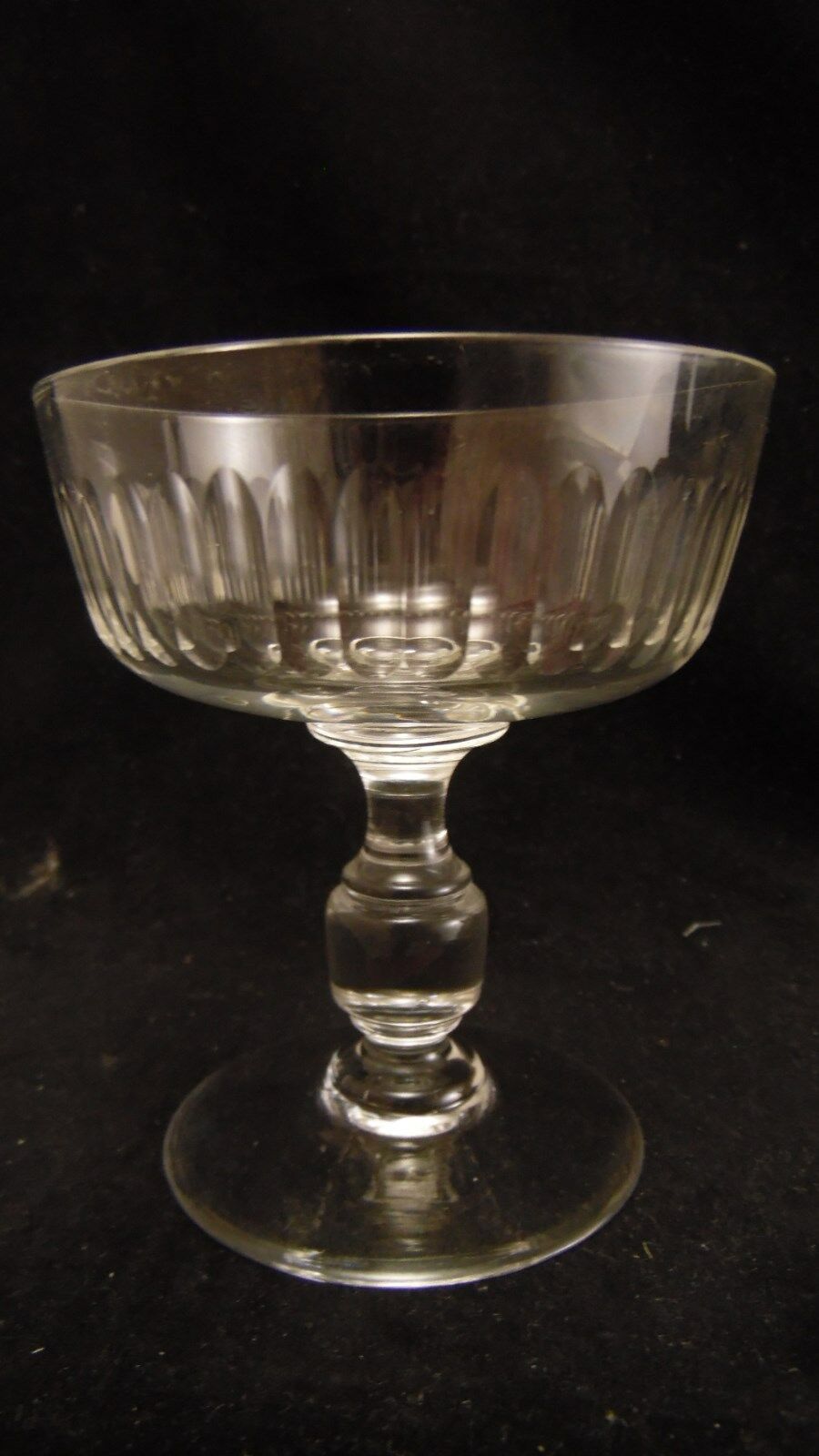 Service of 6 19th century cut crystal champagne cups