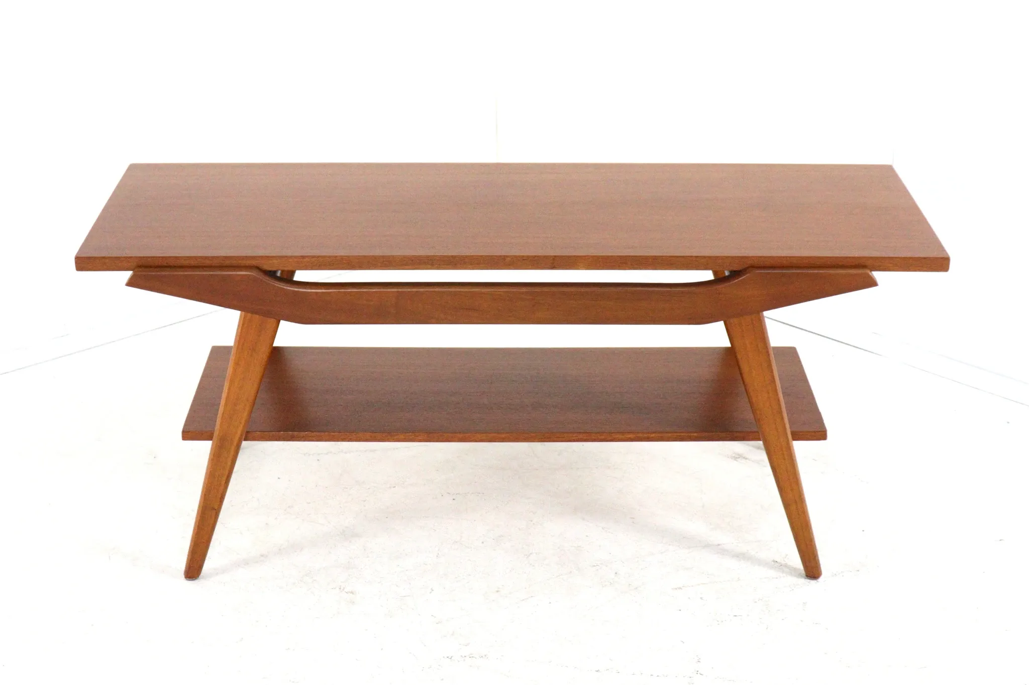 Table basse avec plateau réversible - teck mid-century moderne - design néerlandais