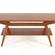 Table basse avec plateau réversible - teck mid-century moderne - design néerlandais