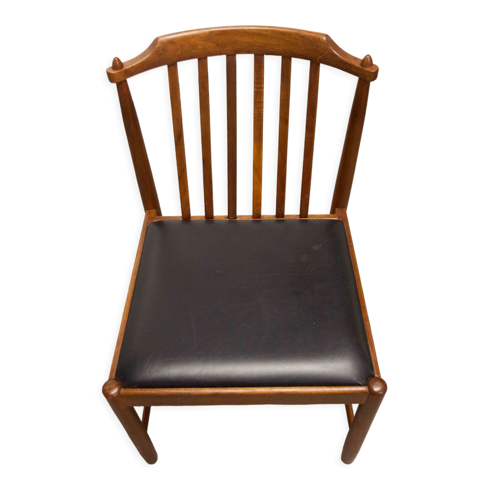 Chaise scandinave 1960 en teck et skaï
