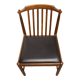 Chaise scandinave 1960 en teck et skaï