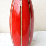 Red ceramic vase