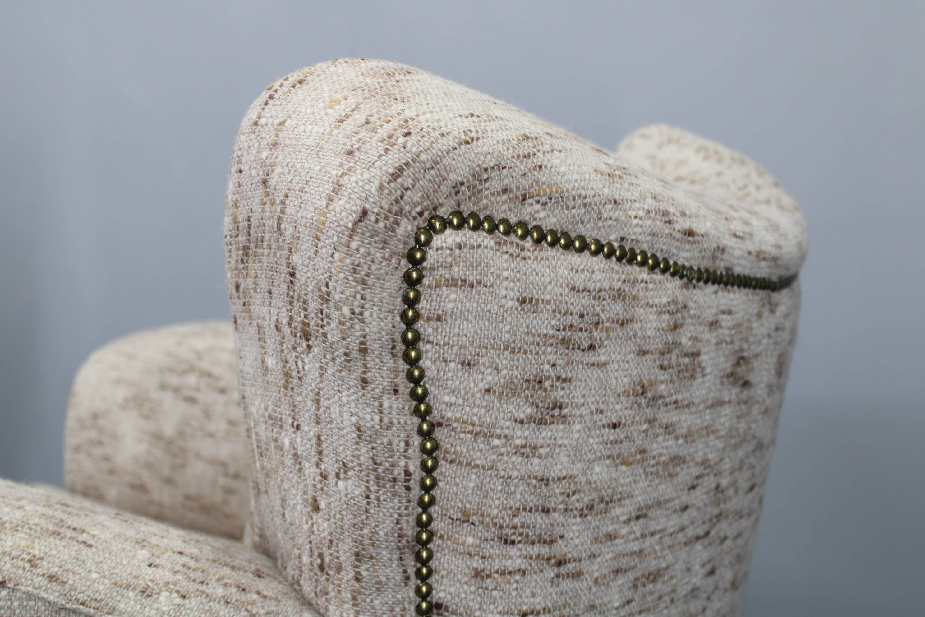 1940s Pair of Large Italian Club Armchairs