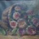 Nature morte - huile sur toile signée camille omeyer - bouquet de fleurs début xxème