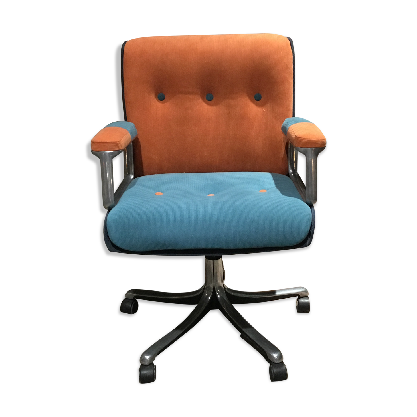70's velvet office chair
