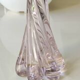 Large Floral Design Vase. Blown Murano Art Glass. Pink Tones, 30.5cm