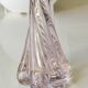 Large Floral Design Vase. Blown Murano Art Glass. Pink Tones, 30.5cm