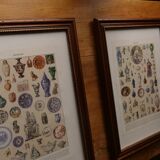 Original lithograph of vegetables and vegetable plants