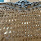 Louis XV style double cane basket bed, mid-20th century