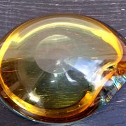 Murano Somerso glass ashtray, vintage decor