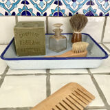 Enamelled sheet metal plate tray