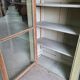 Magnificent pair of green painted fir bookcase display cabinet early 20th century