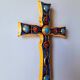 Enamelled Ceramic Cross François Lembo