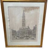 Engraving of the Arras town hall