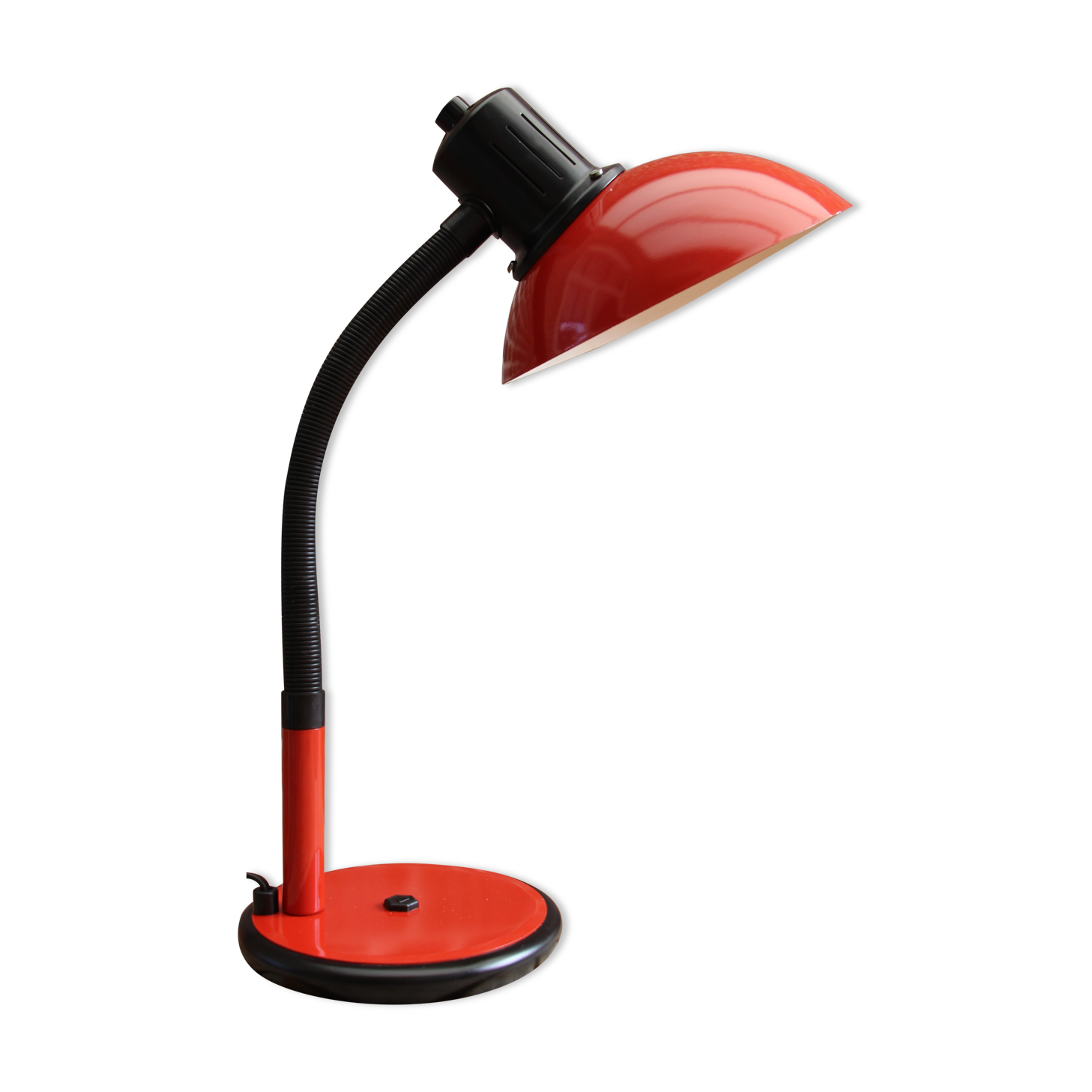 Aluminor desk lamp red 80's