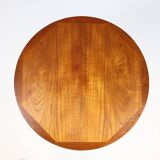 Round teak coffee table